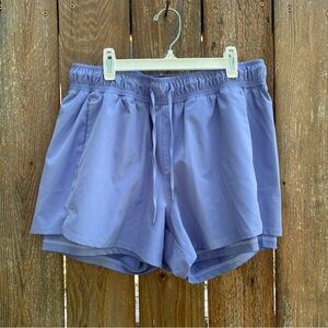 APANA Women’s Lavender Purple Athletic Shorts Inner Liner Size XL